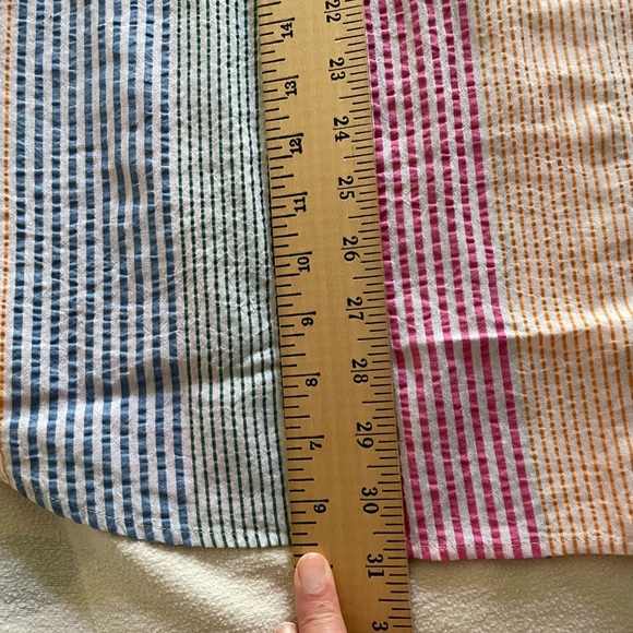 New! J Crew Slim Fit Seersucker Button Down Shirt Multi Color Stripe Size XL - Picture 13 of 16